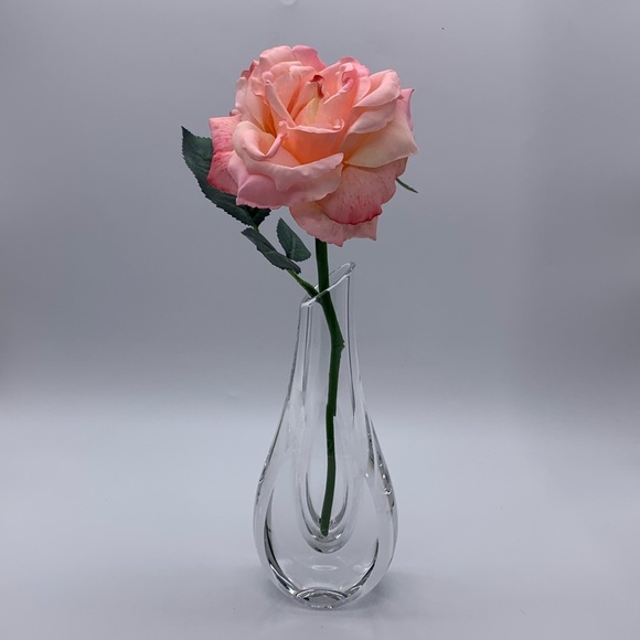 Vintage SAINT LOUIS 3D Crystal Glass Bud Vase 9” France 1967 - Picture 2 of 9